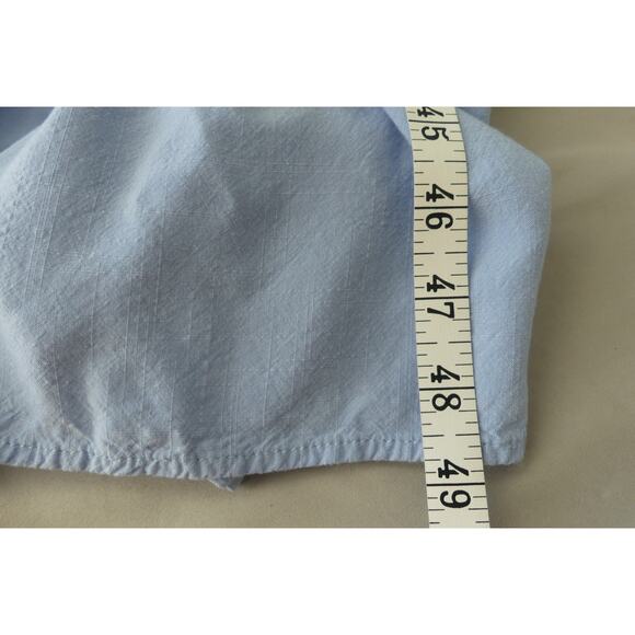 Tobrief Chambray Blue Smocked Midi Dress LARGE Tiered Cottagecore Country - Picture 4 of 7